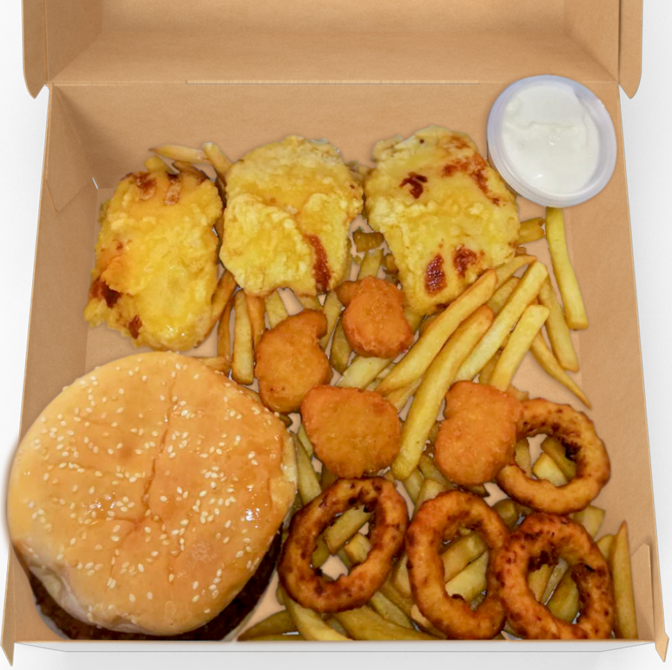 Big Chef and Smash N Grill in Uddingston affordable Meal deal box.